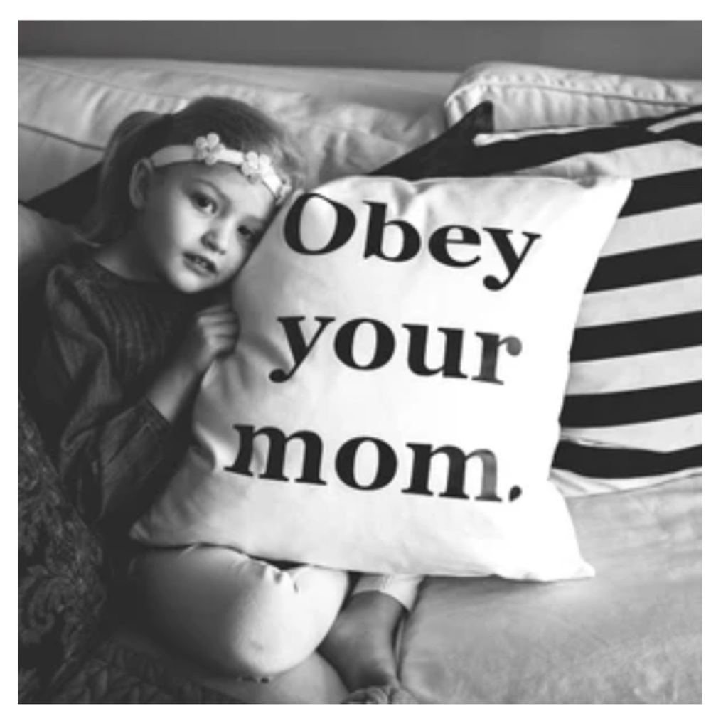 Obey Your Mom pillow cover